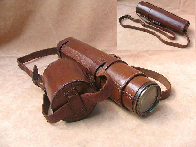 WW2 Scout Regiment telescope in hard leather case
